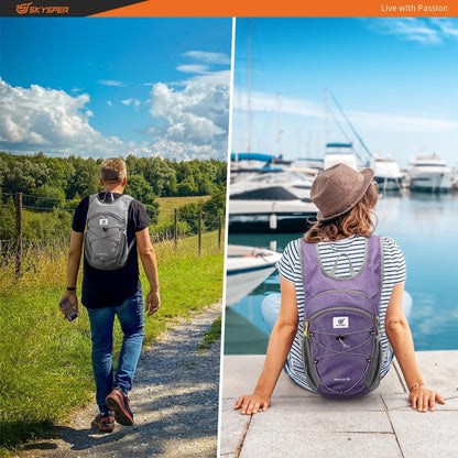 SKYSPER 15L/20L Foldable Hiking Backpack Lightweight Packable Travel Daypack with Chest Strap Small Folding Pack for Walking
