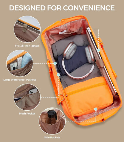 Weekender Bags for Women, Large Travel Duffel Bag with Shoes Compartment, Carry On Overnight Tote Bags with Toiletry Bags, Hospital Bags for Labor and Delivery