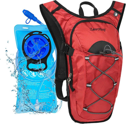 Zavothy Hydration Backpack with 2L Hydration Bladder Water Backpack for Hiking Hydration Pack for Running Cycling Hiking