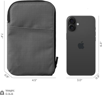 ALPAKA Zip Travel Wallet - Store Your Travel Accessories Efficiently - 3 Internal Pockets For Your Passport and More - 2 Card Slots - Made From Recycled and RFID-Protective Material