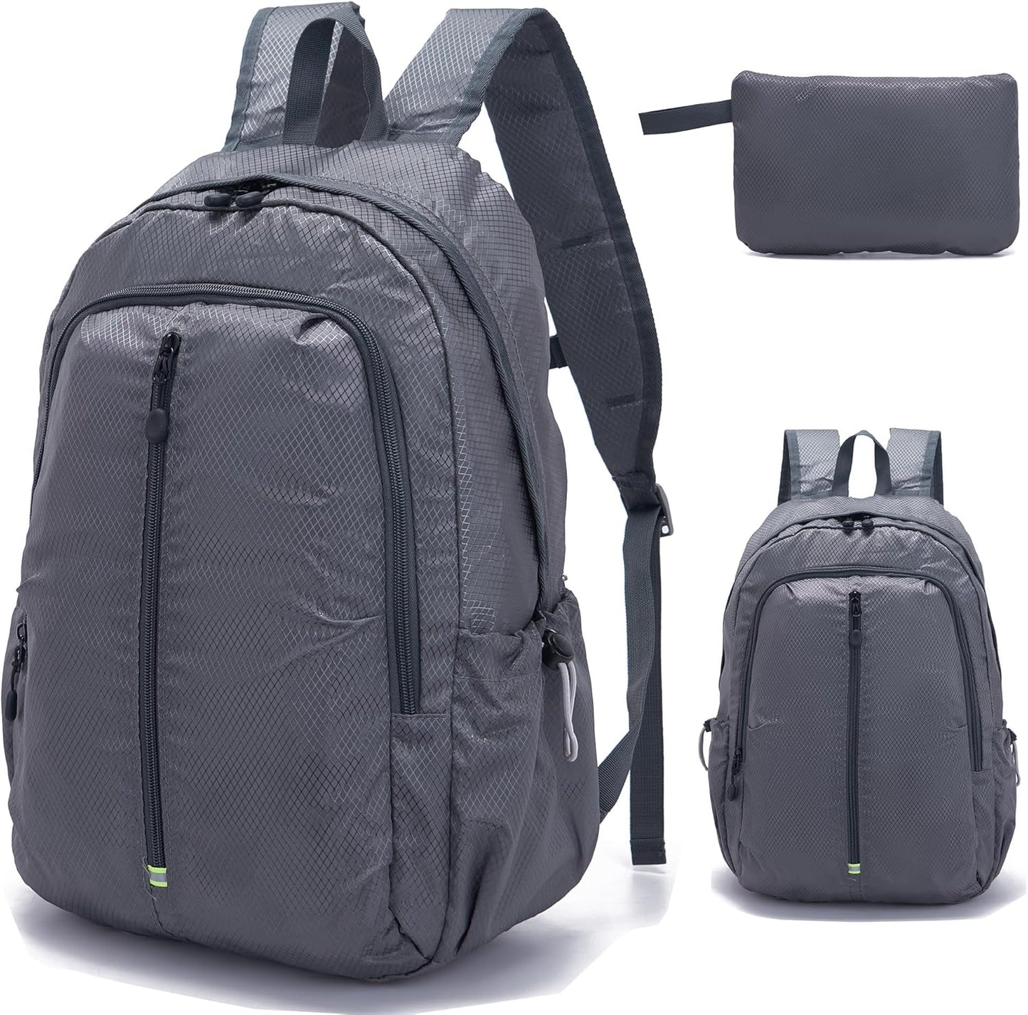 YZAOLL 25L Lightweight Packable Hiking Backpack Waterproof Hiking Daypack for Women Men Gym Backpack Travel Camping Vacation,DarkGray