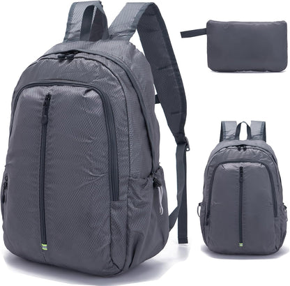 YZAOLL 25L Lightweight Packable Hiking Backpack Waterproof Hiking Daypack for Women Men Gym Backpack Travel Camping Vacation,DarkGray