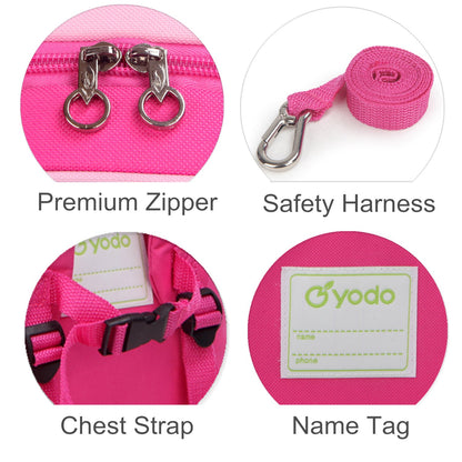 yodo Kids Insulated Toddler Backpack with Leash Safety Harness Lunch Bag