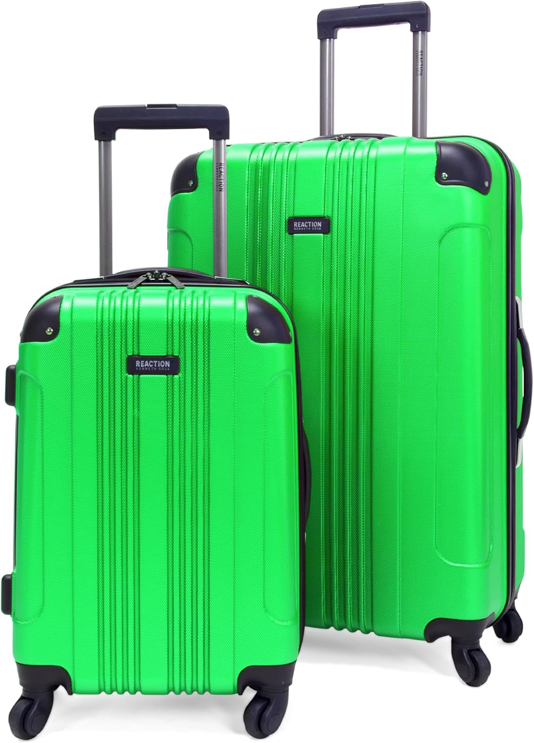Kenneth Cole REACTION Out of Bounds Lightweight Hardshell 4-Wheel Spinner Luggage, Kelly Green, 2-Piece Set (20" & 28")