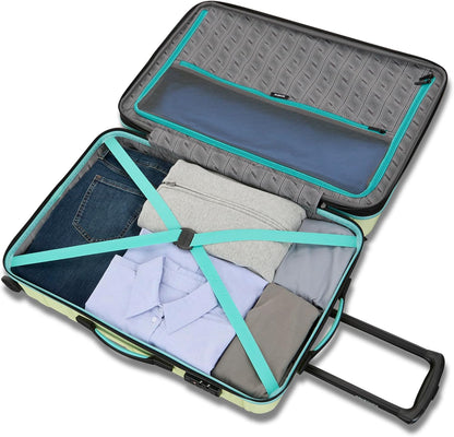 Samsonite Omni 2 Hardside Expandable Luggage with Spinner Wheels, 2-Piece Set (19/24), Frozen Matcha