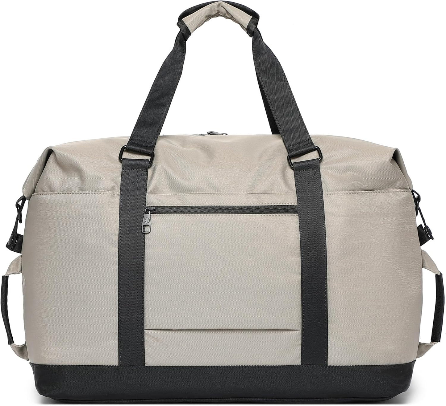 SUNNY BIRD Duffel with Utility Pouch, 40L Weekender Overnight Bag with Shoe Compartment for Travel and Sports (Grey and black)