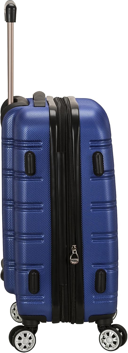 Rockland Melbourne Hardside Expandable Luggage with Spinner Wheels, Blue, 2 Piece (20/28)