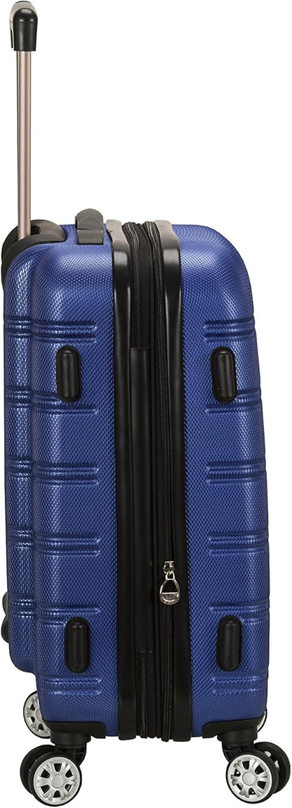 Rockland Melbourne Hardside Expandable Luggage with Spinner Wheels, Blue, 2 Piece (20/28)