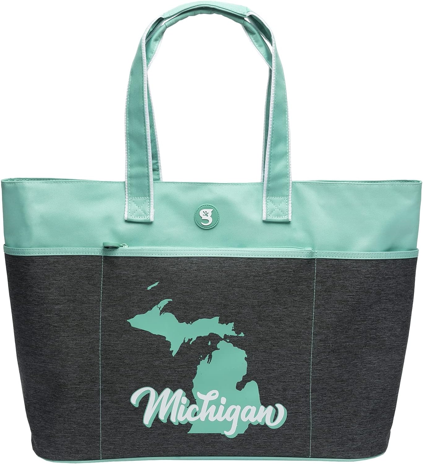 geckobrands Oversized Beach Tote – Large and Stylish Beach Bag with 4 Exterior Pockets and Zippered Internal Compartment