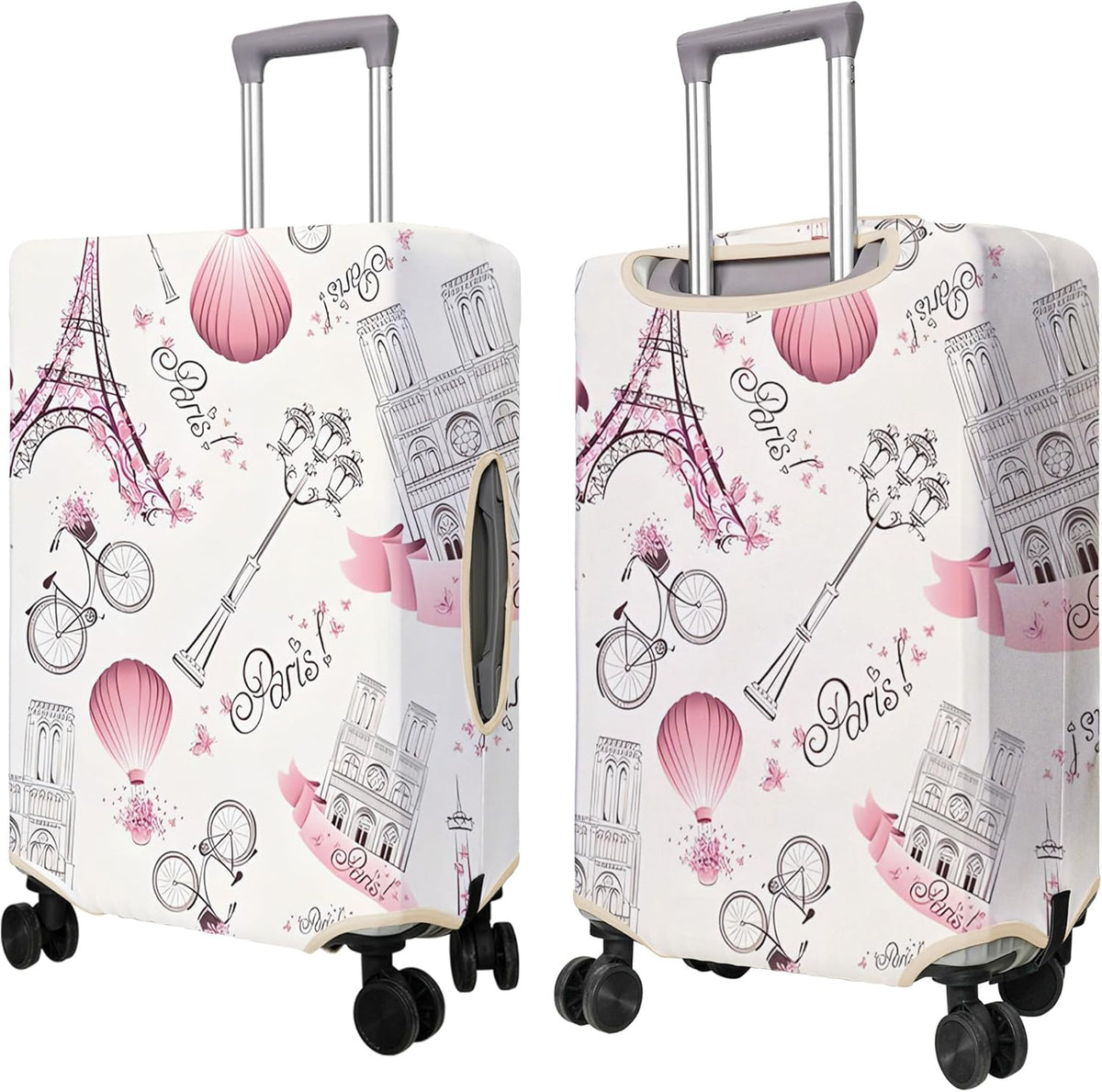 Travel Luggage Cover Suitcase Protector Fits 18-32 Inch Wheel Covers PatternedTravel Related Items Flower Luggage Protector Elastic S