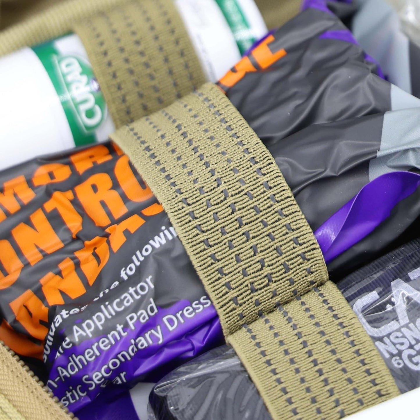 Lightning X Rip-Away Officer's Patrol Tactical Gunshot & Trauma IFAK Kit w/Headrest Mount - Desert TAN