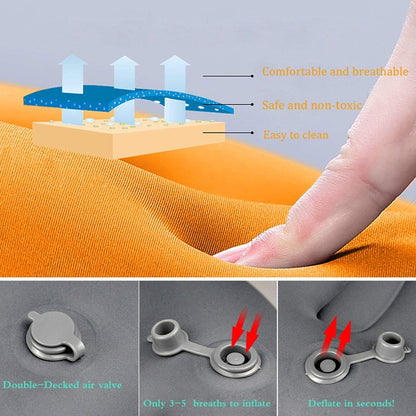 SUNYAO Ultralight Inflatable Camping Pillows - Compressible, Compact, Inflatable, Comfortable, Ergonomic Pillow for Neck & Lumbar Support While Camping,Backpacking,Hiking