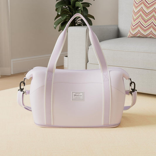 Travel Duffel Bag, Sports Tote Gym Bag, Shoulder Weekender Overnight Bag for Women