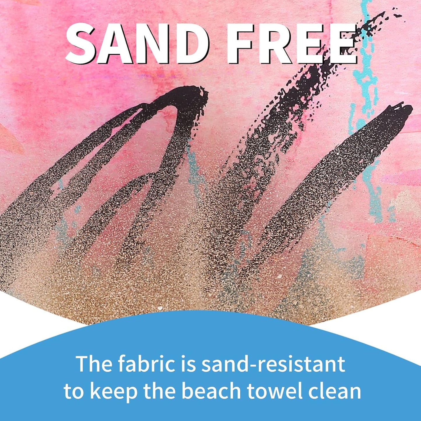 2 Pack Lightweight Thin Beach Towel Oversized 71"x32" Big Extra Large Microfiber Sand Free Towels for Adult Quick Dry Travel Camping Beach Accessories Vacation Essential Gift Black Mandala Pink Leaf