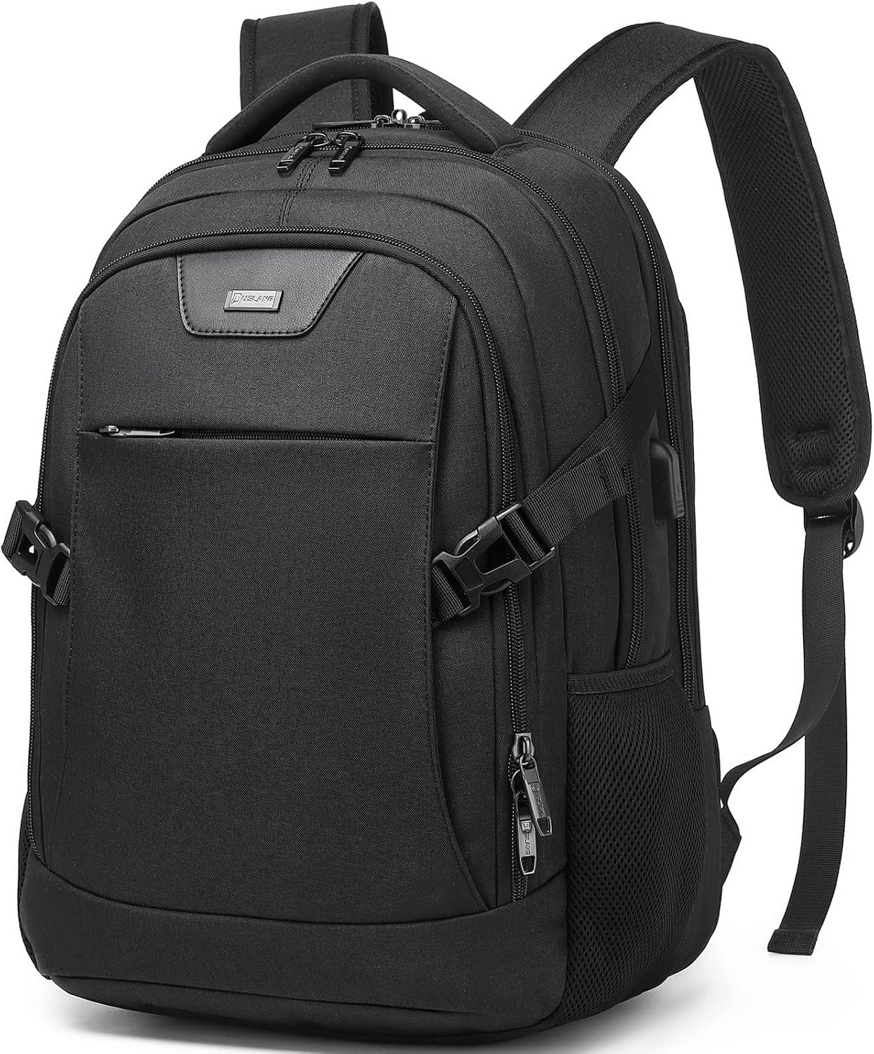 DUSLANG Anti-Theft Laptop Backpack, Black, 15.6-14-13 Inch Laptop Sleeve, USB Charging Port