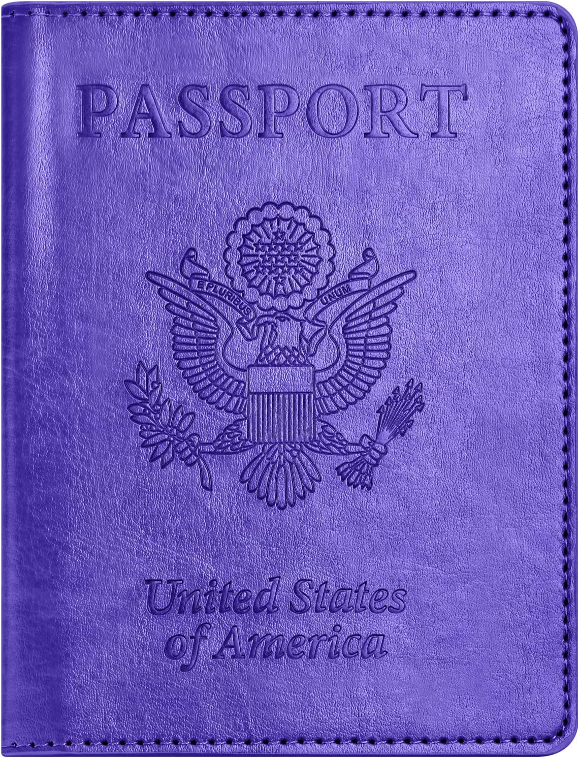 Passport and Vaccine Card Holder Combo, Passport Holder with Vaccine Card Slot, Passport Wallet, Passport Cover, Passport Case, Passport Holder for Women and Men(AKA-Bright purple)