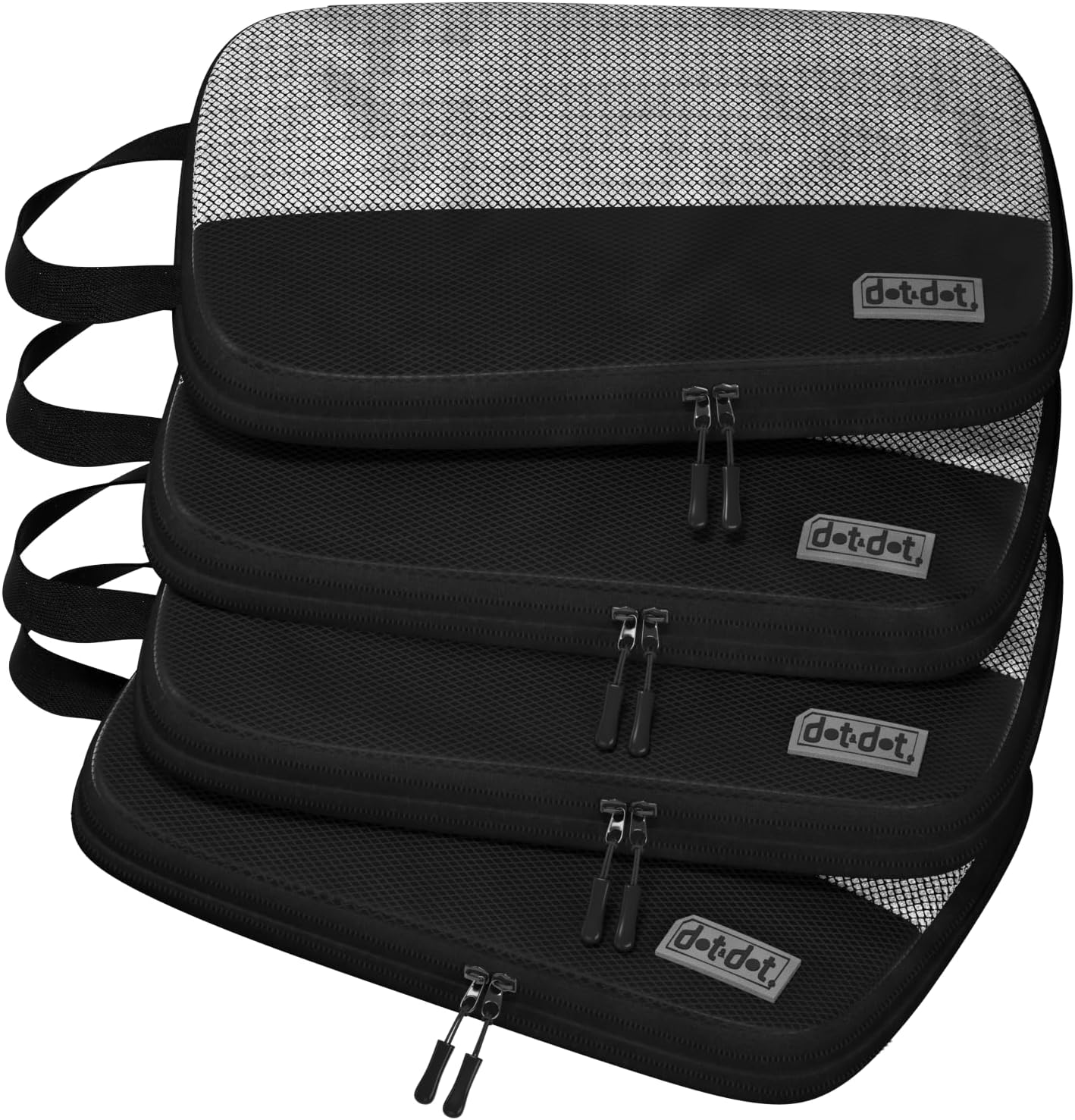 Dot&Dot 4pc Medium Compression Packing Cubes for Travel - Luggage Packing Organizers - Travel Packing Cubes for Suitcases