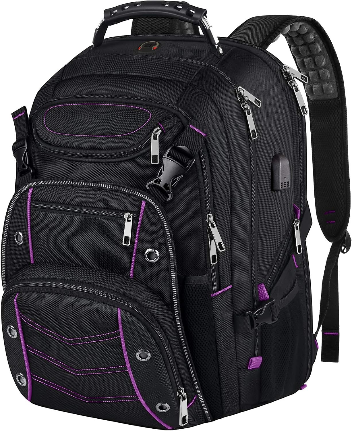 VECKUSON Unisex 18.4 Inch Laptop Backpack, Purple Rfid, For College Students And Adults