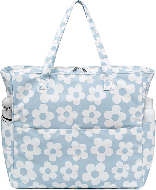 Beach Pool Bags Tote for Women Ladies Large Gym Tote Carry On Bag With Wet Compartment for Weekender Travel Waterproof