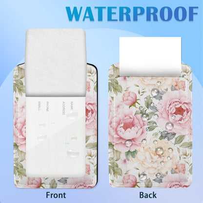 Vintage Beautiful Floral 2 Pack Luggage Tag for Suitcase, Cute Unique Leather Bag Tags Identifiers Privacy Cover ID Label with Durable Steel Loop for Women Men Kids Girls Travel