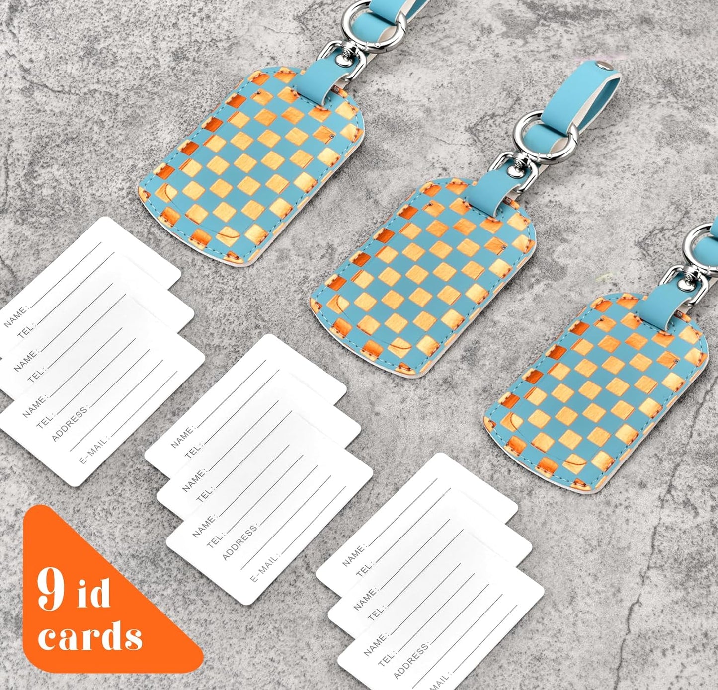 Luggage Tags for Suitcases Travel Accessories: Leather Luggage Tag 3 Pack TSA Approved Airplane Travel Essentials for Women, Bag Tags for Luggage Long Flight Must Haves Travels Gift Airport Essentials