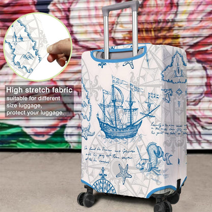 Travel Luggage Cover Suitcase Protector Fits 18-32 Inch Wheel Covers PatternedTravel Related Items Flower Luggage Protector Elastic S