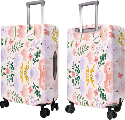 Travel Luggage Cover Suitcase Protector Fits 18-32 Inch Wheel Covers PatternedTravel Related Items Flower Luggage Protector Elastic L