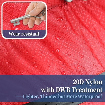 Hiking Daypack - Lightweight & Water-Resistant Portable Backpack for Travel, Camping, Outdoor Adventures(16L, red)