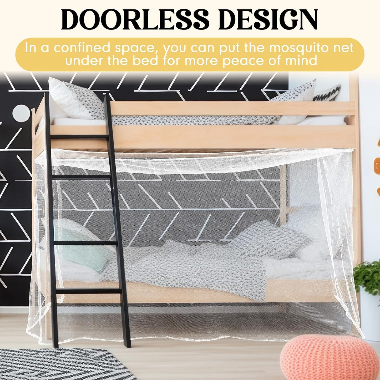 4 Corners Mosquito Net for Mosquiteros para Camas Bed Canopies Netting Bed Drapes Rectangular Mosquito Mesh for Camping Home Outdoor Travel(White,L75 X W35.5 X H59 Inch,No-Opening)