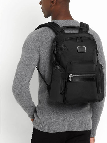 TUMI - Alpha Bravo Navigation Backpack - Everyday Travel Backpack - Fits Up to 15" Laptop - 16.0" X 14.0" X 7.3" - Navy Coated Canvas
