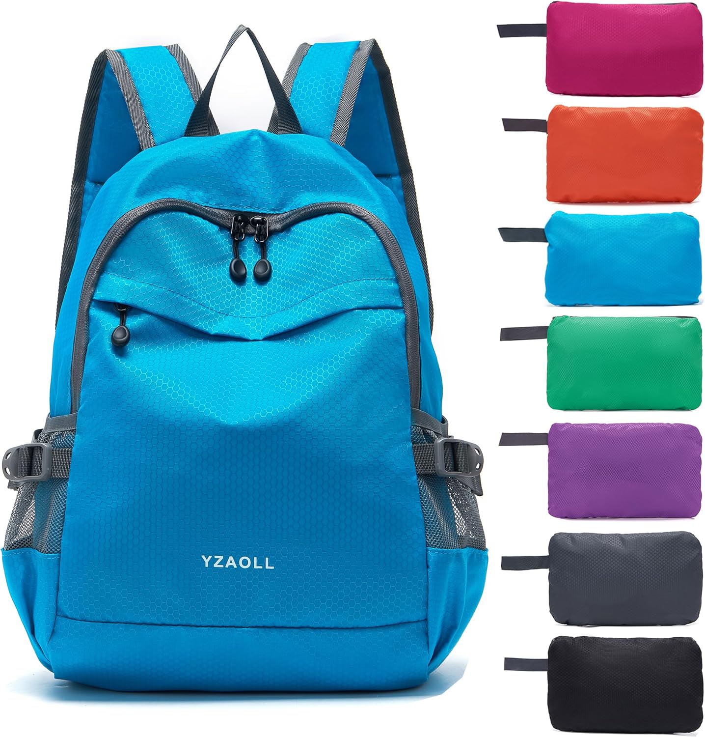 YZAOLL Small Lightweight Packable Hiking Backpack, 20L Hiking Backpack Day Pack for Women Men Travel Camping Vacation,Blue