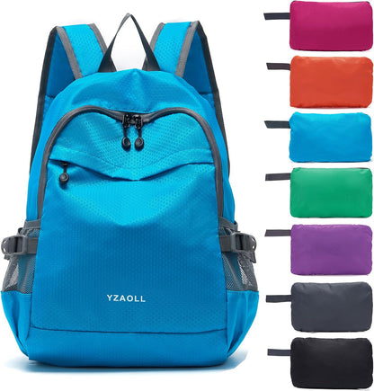 YZAOLL Small Lightweight Packable Hiking Backpack, 20L Hiking Backpack Day Pack for Women Men Travel Camping Vacation,Blue
