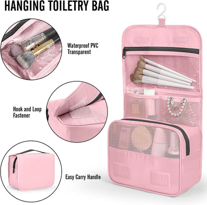 Veken 10 Set Packing Cubes for Travel Essential, Suitcase Organizer Bags in 4 Sizes, Carry-On Luggage Accessories with Large Laundry & Hanging Toiletry Bag, Must-Have for Airplane, Road Trip & Camping