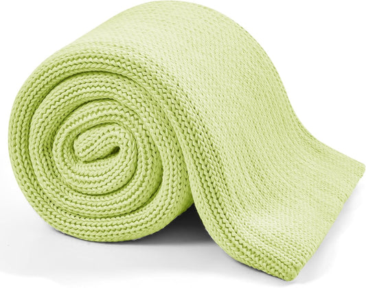 L'AGRATY Knitted Weighted Blanket - 50x60, 10lbs Cooling Chunky Knit Heavy Blanket for Adults, Braided Crochet Throw, Thick Cable Yarn, Machine Washable