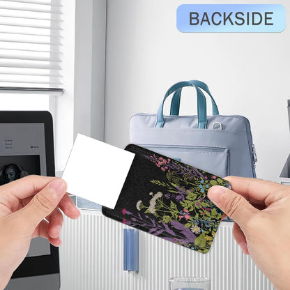 Butterfly Luggage Tags for Suitcase,Colorful Pink Tulip Flowers Luggage Tags of Set 2 Leather Identifiers Privacy Cover with Stainless Steel Loop for Women Men Travel Bag Suitcase