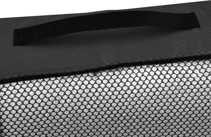 Amazon Basics Lightweight Packing Cubes Travel Organizer Set with Double Zipper, Mesh Top, Durable Polyester, Medium, 4 Piece, Black