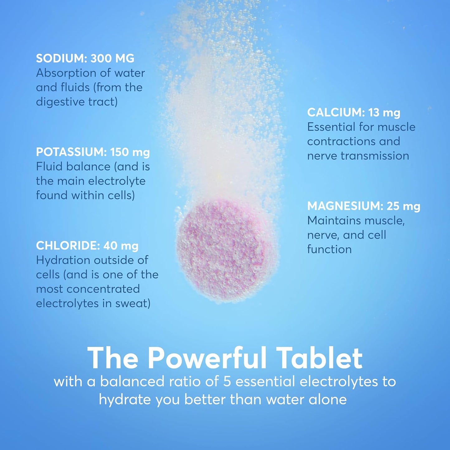 Nuun Sport Electrolyte Tablets with Magnesium, Calcium, Potassium, Chloride & Sodium, Gluten Free & Vegan, Fruit Punch, 8 Pack (80 Servings Total)