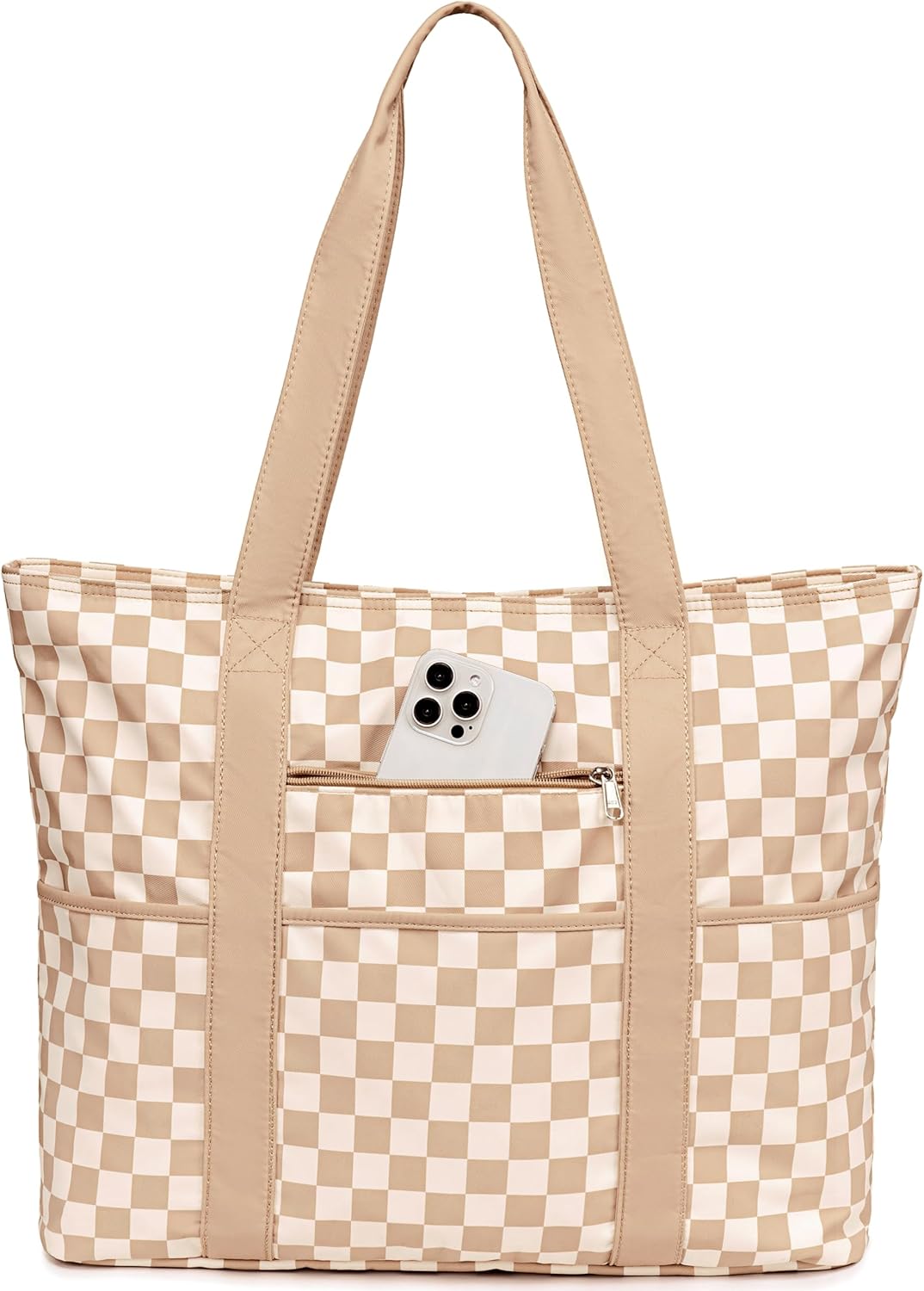 LEDAOU Beach Bags for Women, Beach Bags Waterproof Sandproof, Packable Beach Tote Bag with Zipper Travel Sports