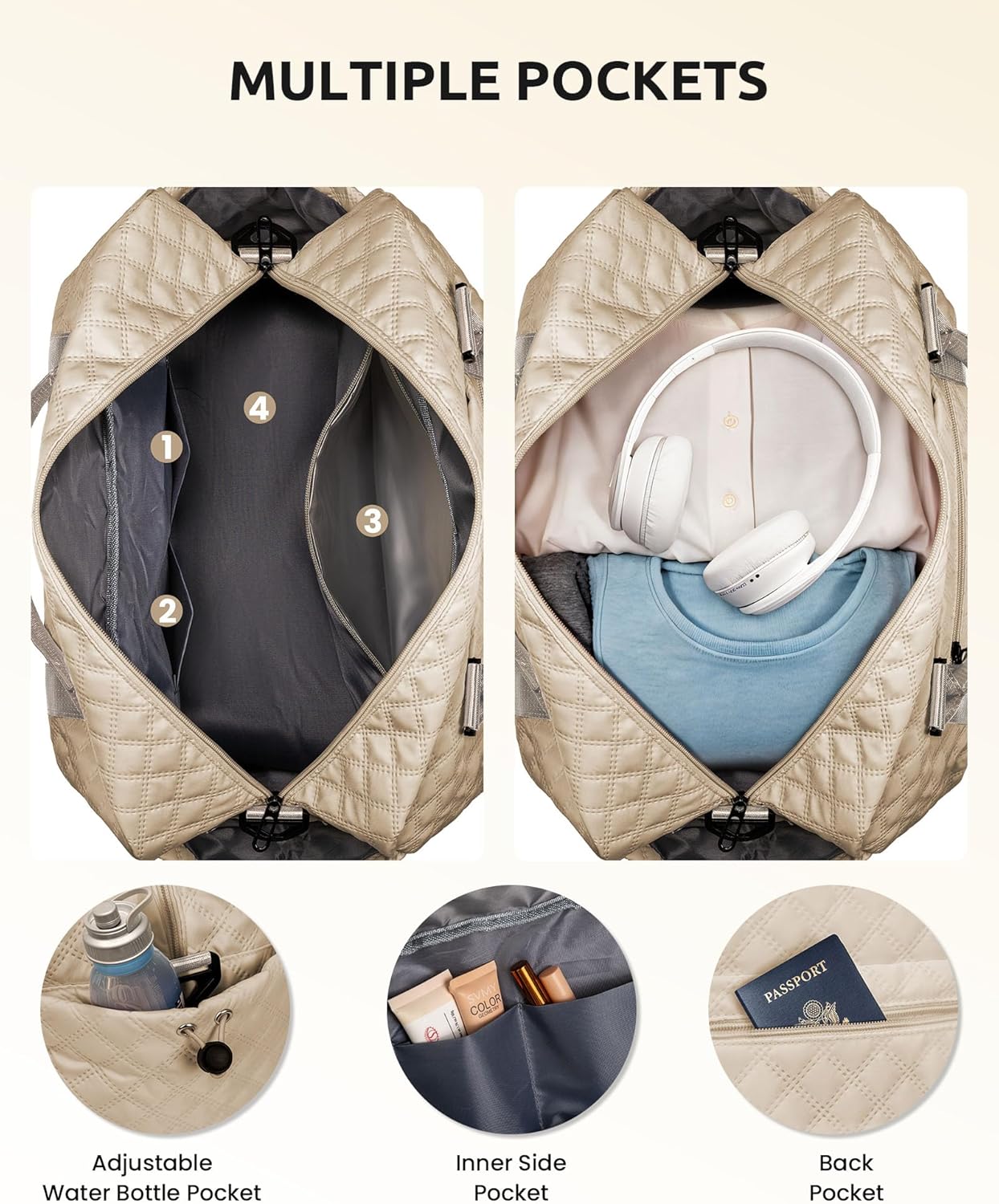 Women Group Gift Ideas, Gifts for Women-Kids Travel Bags with Shoe Compartment, Personalized Weekender Bag, Monogram Overnight Bag for Women, Letter Travel Bag with Makeup Bag (Letter Y)