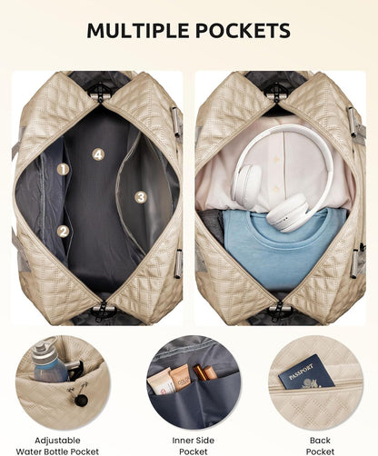 Women Group Gift Ideas, Gifts for Women-Kids Travel Bags with Shoe Compartment, Personalized Weekender Bag, Monogram Overnight Bag for Women, Letter Travel Bag with Makeup Bag (Letter Y)