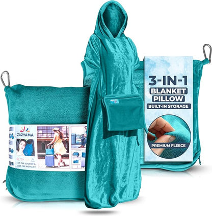 3-in-1 Travel Blanket Airplane – Compact by Zazyama