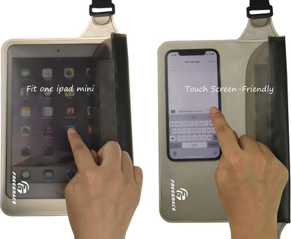 Freegrace Waterproof Pouches with Waist Strap / Pouch Case Bundle Set- Keep Your Phone & Valuables Dry and Safe - Waterproof Dry Bags for Boating Swimming Snorkeling Kayaking Beach Water Parks Pool
