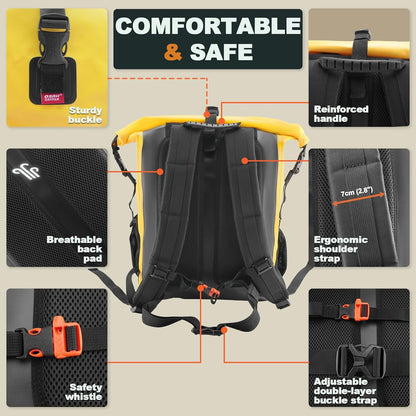 Waterproof Backpack Dry Bag 35L/55L/85L– Heavy Duty Roll-Top Hiking Backpack Sack Keeps Gear Dry for Travel, Kayaking, Boating, Camping, Rafting and Fishing