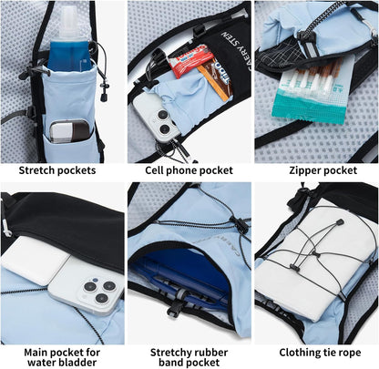 Hydration Backpack, Water Backpack, Women's Running Vest, Running Backpack with Water Bag, Lightweight Hiking Backpack, Men's Cycling Backpack