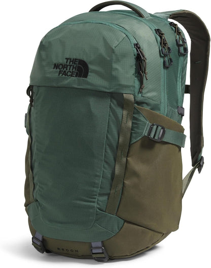 THE NORTH FACE Recon Everyday Laptop Backpack | Daypack with Water Repellent Finish, 16" Laptop Sleeve, 2 Water Bottle Pockets, Duck Green/New Taupe Green, One Size