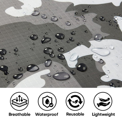 PTEROMY Hooded Rain Poncho for Adult with Pocket, Waterproof Lightweight Unisex Raincoat for Hiking Camping Emergency