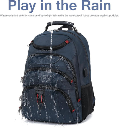 Boavan Laptop Backpack for men, 15.6 inch Laptop Bag with USB Port, Waterproof Travel Work Backpack Purse, Anti-Theft Teacher Nurse Doctor Casual Bookbags Office Business backpack，Classic Navy