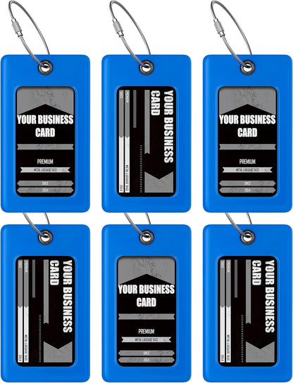 Luggage Tags Business Card Holder by TUFFTAAG - Durable Travel ID Bag Tag, Secure & Flexible, Perfect for Suitcases, Backpacks, and Carry-Ons, Easy Identification