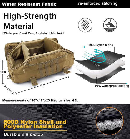 Gym Bag Duffle Bags Backpack - Travel Weekender Bag for Men Women Workout Bag for Military,Sports,Overnight,Basketball,Tactical,Football,Waterproof & Tear Resistant