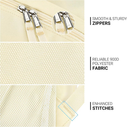 ZORFIN 26L Backpack for College, and Travel: Water Resistant Bookbag - Beige